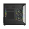 Rampage LUMID ARGB kompiuterio korpusas M-ATX su 3x ARGB ventiliatoriais, juodas