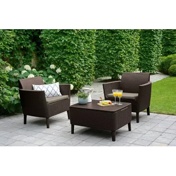 KETER Gartenmöbel-Set Salemo Balkonset braun