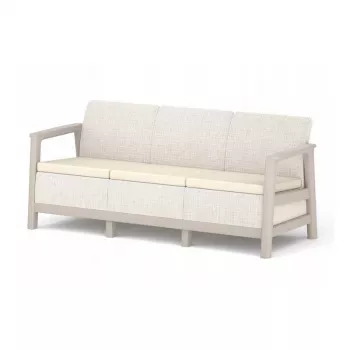 KETER Sodo sofa trivietė Scandi Linea 3 Seater Sofa pebble gray/light beige