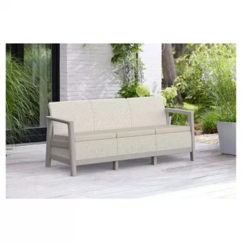 KETER Sodo sofa trivietė Scandi Linea 3 Seater Sofa pebble gray/light beige