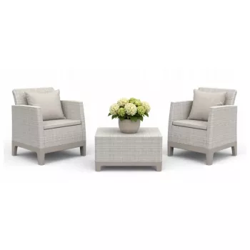 KETER Scandi Forma balkono baldų rinkinys pebble gray/light beige