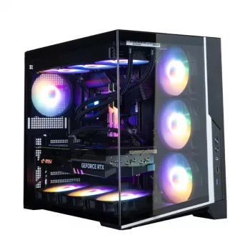 Zalman D40F ATX Mid Tower kompiuterio korpusas, 7 x 120mm FRGB ventiliatoriai, juodas