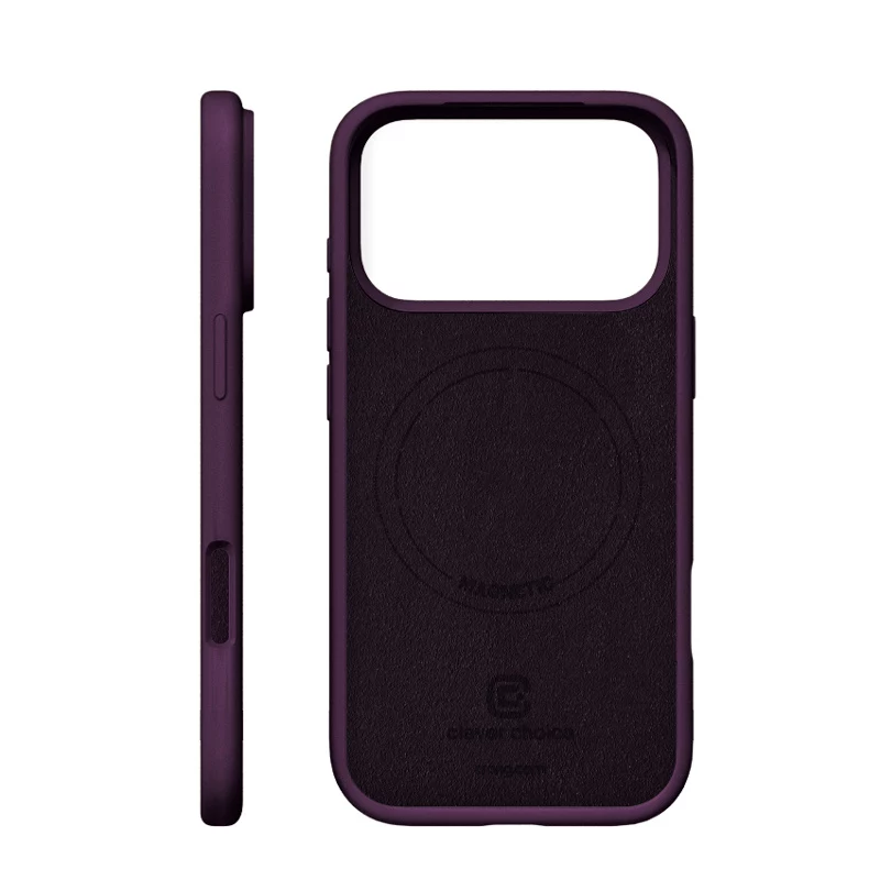 Crong Color Cover Magnetic - Etui MagSafe iPhone 18 Pro / 17 Pro (śliwkowy)