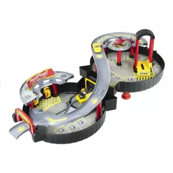 LEAN TOYS Parkavimo automobilių garažas lagaminas Circle dviejų lygių