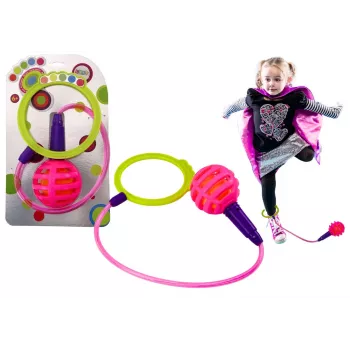 LEAN TOYS Skipper Hula Hop LED šokdynė, rožinė