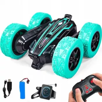 LEAN TOYS Twister Stunt Car su gestų valdymu ir nuotolinio valdymo pulteliu, mėlyna