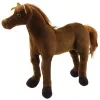 LEAN TOYS Pliušinis arkliukas – minkštas žaislas 40cm x 37cm, tamsiai rudos spalvos