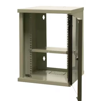 EMITER EM/SOHO-9U 10 colių 9U sieninis tinklo spintelė su stiklinėmis durelėmis, 325×330×445 mm, juoda