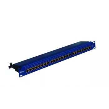 EMITERNET 19 colių 24xRJ45 STP cat.6 (1U) tinklo panelis su lentyna, mėlynas DCN/PPFA674EKS248C6