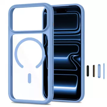 TECH-PROTECT MAGONE MagSafe CC + Glass 2-pack iPhone 17 Pro / 18 Pro šviesiai mėlynas / permatomas