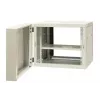 EMITER EM/AH6509 19 colių 9U sieninis spintelės korpusas su grūdinto stiklo durelėmis, 600x550x500 mm, juodas