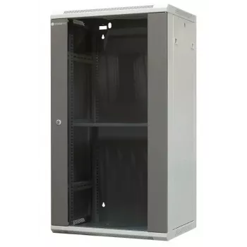 EMITER EM/AP6422 22U sieninis serverių spintos korpusas 600x450x1083mm su stiklinėmis priekinėmis durelėmis