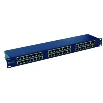 EMITERNET 19 colių 48xRJ45 STP Cat.6 (1U) patch panelis su lentyna, mėlynas
