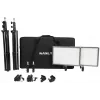Nanlite LUMIPAD 25 2KIT bi-color LED šviestuvų rinkinys su stovais ir krepšiu