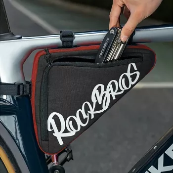 Rockbros G002 Flash Journey dviračio rėmo trikampė rankinė 1,4 l - raudona