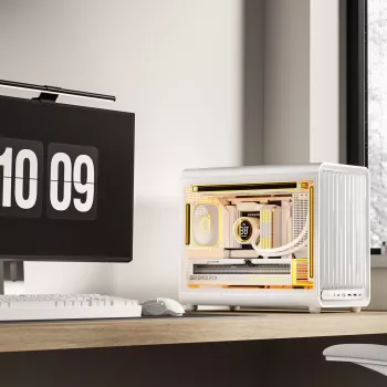 Jonsbo D33 STD White Mini Tower korpusas, grūdintas stiklas, mATX/Mini-ITX, USB-C