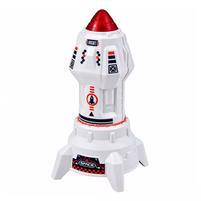 LEAN TOYS Kosmoso rinkinys su raketomis, erdvėlaiviu, astronautais, moduliu, šviesomis ir garsais