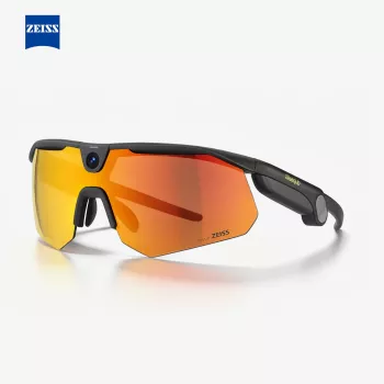 BleeqUp Ranger AI sportinių kamera akiniai su Zeiss optika, juodi