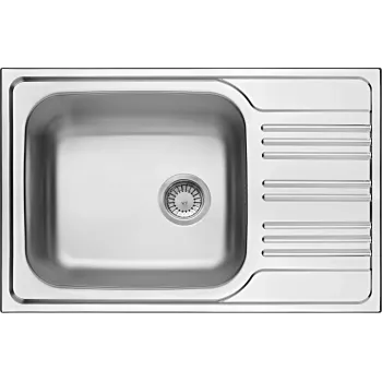 DEANTE ZEX 311B 1 kriauklės nerūdijančio plieno kriauklė su džiovinimo lentelė, nerūdijantis plienas, reversyvi, 780x435 mm