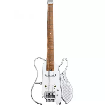 DONNER HUSH-X LIVE WHITE - elektinė gitara su įmontuotu garsiakalbiu