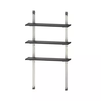 KETER Shelving Kit 100 – 5 lentynų plastikinis regalų rinkinys, 100 kg bendra talpa, juodas