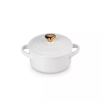 LE CREUSET Mini Cocotte akmens masės indas Ø10cm baltas