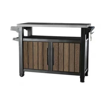 Keter Deco Unity XL grilio stalas 207L, riešuto atspalvio
