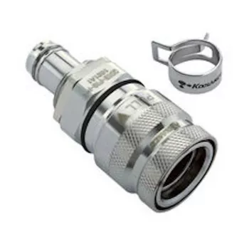 Koolance QDT3 Viton greitojo atjungimo mova, moteriška, skydinė - 10 mm vidinio skersmens (3/8 colio)