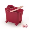 MERY Bucket 14L su pritvirtinamais ratukais, raudonas