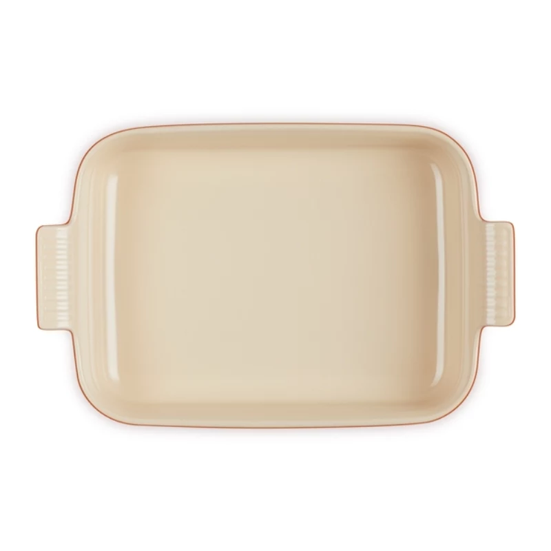 LE CREUSET Heritage stačiakampė kepimo forma, keramika, 32x24cm / 4L, raudona