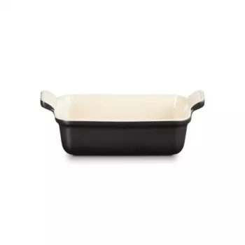 Le Creuset Rectangular Heritage Stoneware 19x14cm / 1,1L juodas