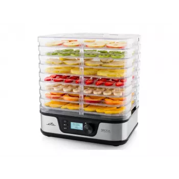 ETA Secca Premium ETA930190000 maisto džiovyklė, 8 stačiakampiai padėklai, 380 W, sidabrinė