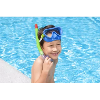 Bestway 24036 nardymo kaukė su snorkeliu, žalia ir mėlyna