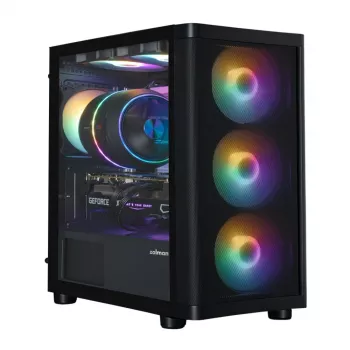 Zalman M4 SE juodas mATX Mini Tower kompiuterio korpusas su 6x 120mm FRGB ventiliatoriais