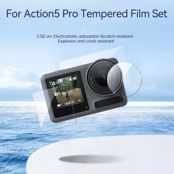 Apsauginis ekrano ir objektyvo rinkinys DJI Osmo Action 5 Pro / Telesin S6-flm-10tdj