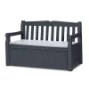 Keter Eden Garden Bench 265L pilkos spalvos suoliukas su daiktų dėže