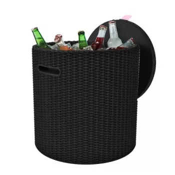 KETER Cool Stool sodo staliukas / daiktadėžė, rudos spalvos