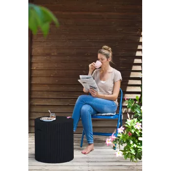 KETER Cool Stool sodo staliukas / daiktadėžė, rudos spalvos