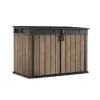 Keter Deco Horizontal Shed pelenų medienos spalvos sodo sandėliukas