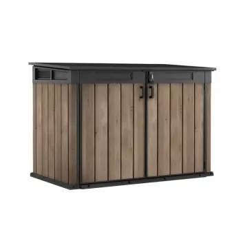 Keter Deco Horizontal Shed pelenų medienos spalvos sodo sandėliukas