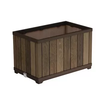Keter Deco Rectangle Planter Walnut gėlių vazonas