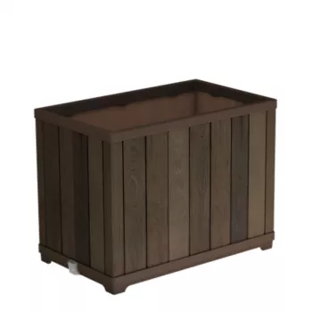 KETER Deco Rectangle Tall Planter Walnut gėlių vazonas