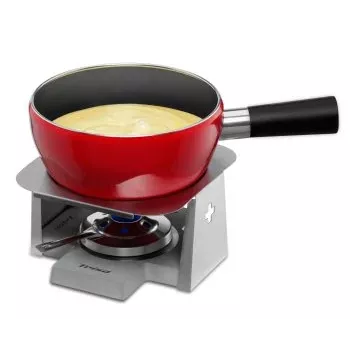 Trisa Swiss Cross Stone Cheese Fondue Set 2.5L, 6 šakutės, keraminis puodas su rechaud ir degikliu (7579.75)