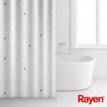 RAYEN užuolaida dušui 180x200cm balta, poliesteris