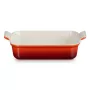 LE CREUSET stačiakampė kepimo forma Heritage, keramika, 26x19cm / 2.4L, raudona