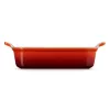 LE CREUSET stačiakampė kepimo forma Heritage, keramika, 26x19cm / 2.4L, raudona