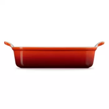 LE CREUSET stačiakampė kepimo forma Heritage, keramika, 26x19cm / 2.4L, raudona
