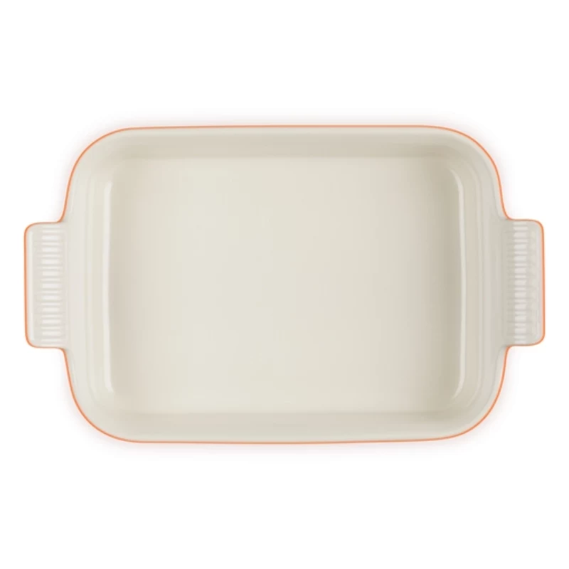 LE CREUSET stačiakampė kepimo forma Heritage, keramika, 26x19cm / 2.4L, raudona