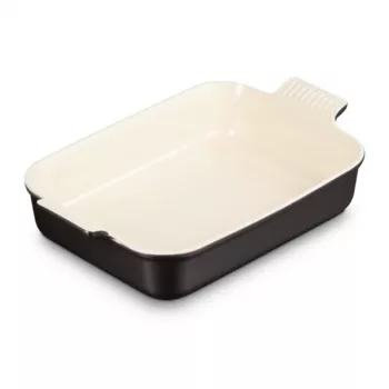 Le Creuset Rectangular Heritage Stoneware 32x24cm / 4L juodas