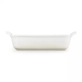 Le Creuset Rectangular Heritage Stoneware 26x19cm / 2,4L white